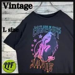 ジャニスジョプリン ミュージックTシャツ ブラック L 5312