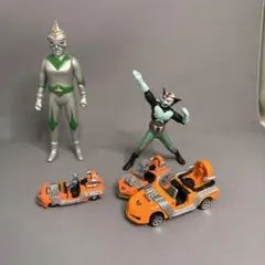 超人バロム1&マッハロッド3台&ミラーマン