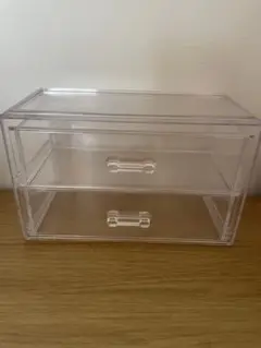 アクリル製2段引き出し収納ボックス