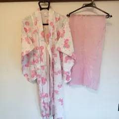 花柄浴衣セット（ピンク）