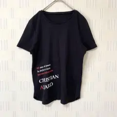 クリスチャンオジャール 英字ロゴtシャツ　半袖　S ブラック　コットン　良品　7