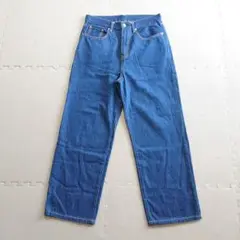 無印良品 デニム ワイド パンツ 31 ブルー ジーンズ