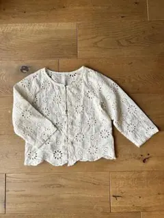 CHENG.LE 刺繍入りホワイトカーディガン