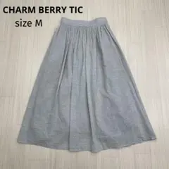 ★ CHARM BERRY TIC コットン　フレア　スカート　ウエストギャザー