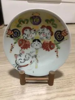 波佐見焼き　鯛　お多福　招き猫　飾り皿
