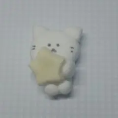 紙粘土 猫と星 前髪クリップかマグネット選べます！