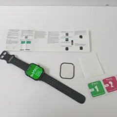 ブラックスマートウォッチ 保護フィルム付き