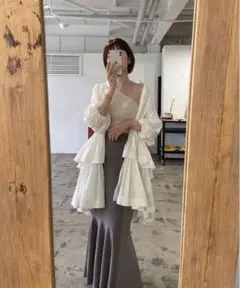 acka マーメイドスカート グレー