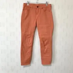 UNIQLO ユニクロ　カラースキニー　クロップド丈　アンクルジーンズ　オレンジ