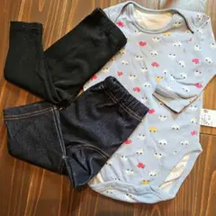 UNIQLOベビー肌着新品+デニムパンツ+レギンス セット 70cm♡