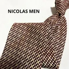 NICOLAS MEN ネクタイ シルク 赤 メンズ　美品