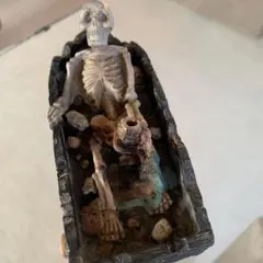 骸骨 ボート型置物