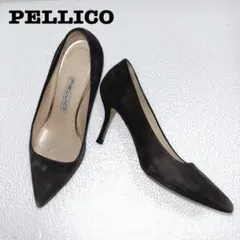 PELLECO スエード パンプス ハイヒール ポインテッドトゥ 23