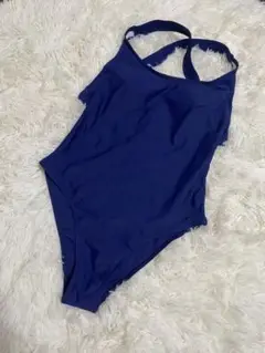 【新品】ネイビー ワンピース水着 クロスストラップ 水泳 競泳 紺色 Mサイズ