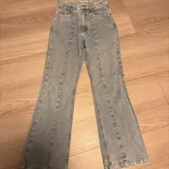 mixseven フレアデニムパンツ