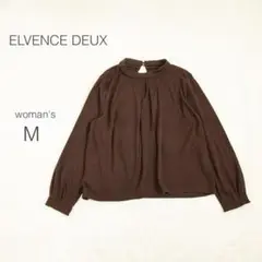 エルベンスドゥ 長袖カットソー ハイネック ストレッチ 金ボタン【M】綺麗め