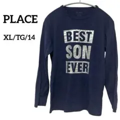 PLACE BEST SON EVER 長袖Tシャツ ネイビーXL TG 14