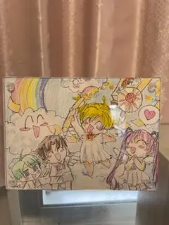 虹天使のイラストスタンド「お空に虹を描くとみんなが幸せになるんだよっ」