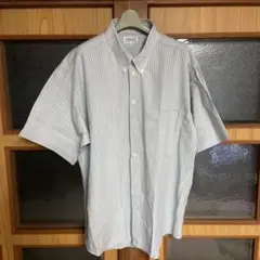 INTERMEZZO 半袖ボタンダウンシャツ 3L ストライプ