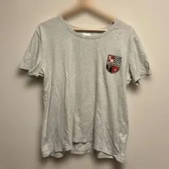 TEAM MICKEY グレー 半袖Tシャツ　キャラクター　レア　レディース