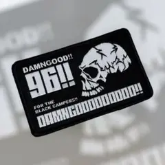 DAMNGOOD スカル ワッペン 長方形