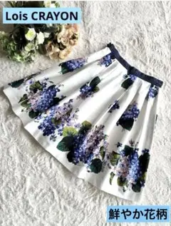 ✴︎ロイスクレヨン✴︎美品✴︎花柄M✴︎日本製✴︎フレアスカートコットン100✴︎