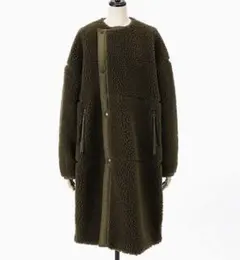 ハイク ボアコート カーキ オリーブ FAUX SHEARLING COAT