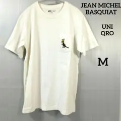 UNIQRO✨JEAN MICHEL BASQUIAT✨恐竜刺繍ポケットT白　M
