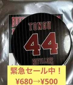頓宮裕真　Buffaloes夏の陣ユニフォーム柄カンバッジ（シークレット）