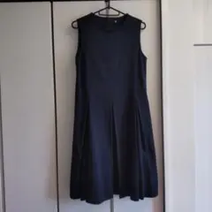 UNIQLO★160cm 紺ノースリワンピース、ジャンパースカート、セレモニー