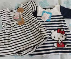 二着セットです　　CLOSHIとHELLO KITTYのベビー服セット 80