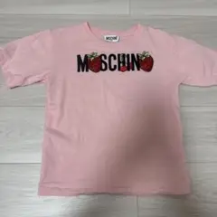 モスキーノキッズ6A110120半袖刺繍ロゴTシャツ