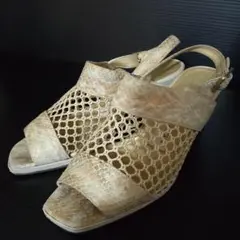 レディース★BALENCIAGAバレンシアガ/ベージュ系レザーサンダル
