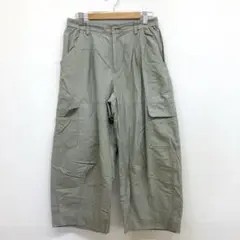 ムーズフー カーゴパンツ ウエストゴム 日本製 【F】 ベージュ コットン