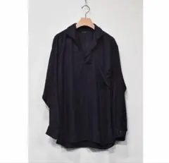COMOLI 23SS リネンツイルスキッパーシャツ サイズ3 ネイビー