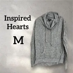 Inspired Hearts 【M】タートルネックトップス グレー