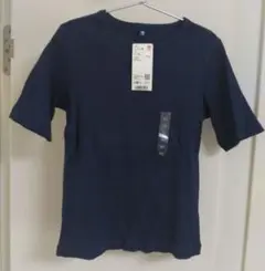 新品　ユニクロ　リブクルーネックTシャツ140　GU