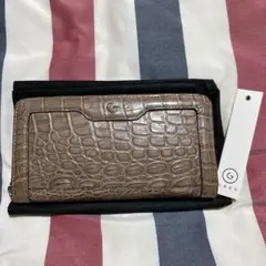 極美品】GRES グレ クロコダイル 長財布 ブラック 黒 sankyo shokai クロコダイル 長財布 メンズ マット加工 ラウンド