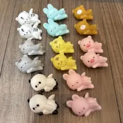 【8個×2セット】ミニぷか 寝そべり動物 天使の羽根シリーズ　16個