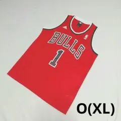 adidas NBA ゲームシャツ BULLS デリック・ローズ O(XL)