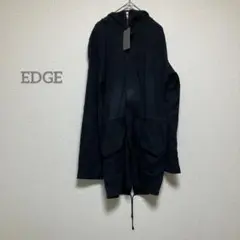 【EDGE】　美品　フード付きジャケット 紺　ロゴ入り　b339