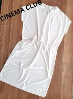⭐本日限定セール⭐CINEMA CLUB　ノースリーブワンピース　白　Ｌ。