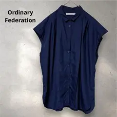 Ordinary Federation ノースリーブブラウス ネイビー系40