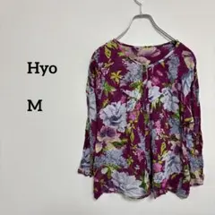 Hyo 花柄 長袖シャツ Mサイズ軽い 関西ファッション連合c309