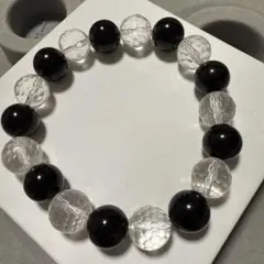 オニキス カット水晶 ブレスレット 天然石 ②