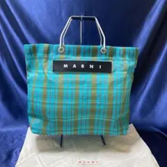 MARNI マルニ フラワーカフェ トートバッグ グリーン