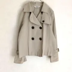Natural　Beauty　Basic　トレンチコート　ショート丈　ベージュ