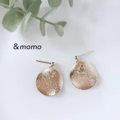 92 ゴールドプレート×ビジュー　ハンドメイド　ピアス　イヤリング　シンプル