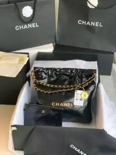 CHANEL ブラック ショルダーバッグ