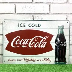 【771番】コカ・コーラ 瓶コーラ レトロ ガレージ メタルサイン ブリキ看板